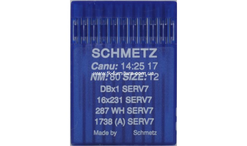 Голки DBx1 №80 (тонка, кругле стандартне вістря), SCHMETZ