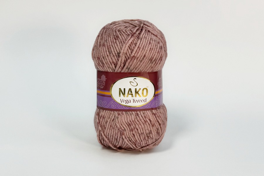 Пряжа Vega Tweed 100гр/195м NAKO, фрезовий рожевий, 31760