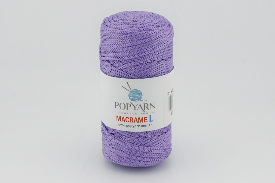 Пряжа Macrame L 100гр/90м POPYARN, бузковий світлий, 437