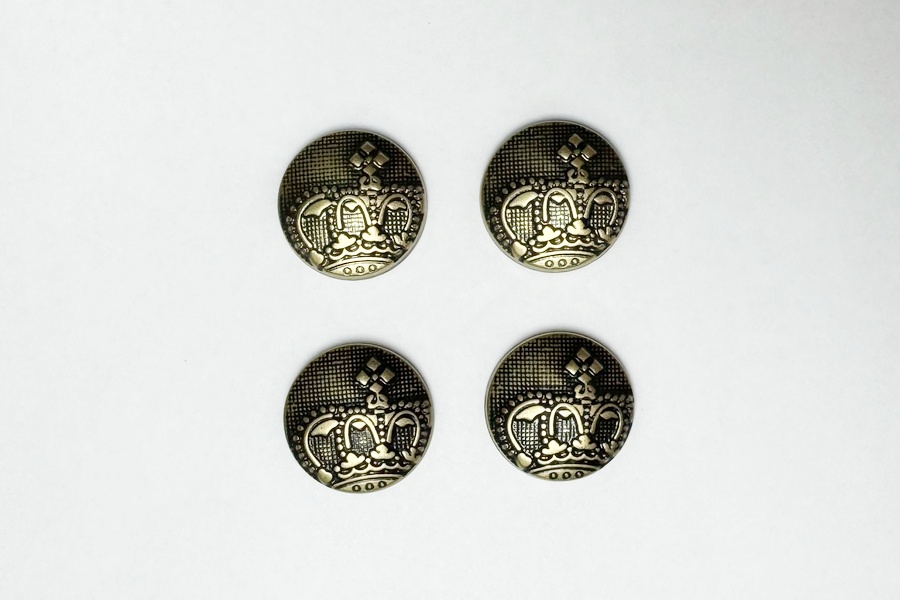 Гудзик 23 мм Mertbutton, стара латунь, 241e-36-bronz