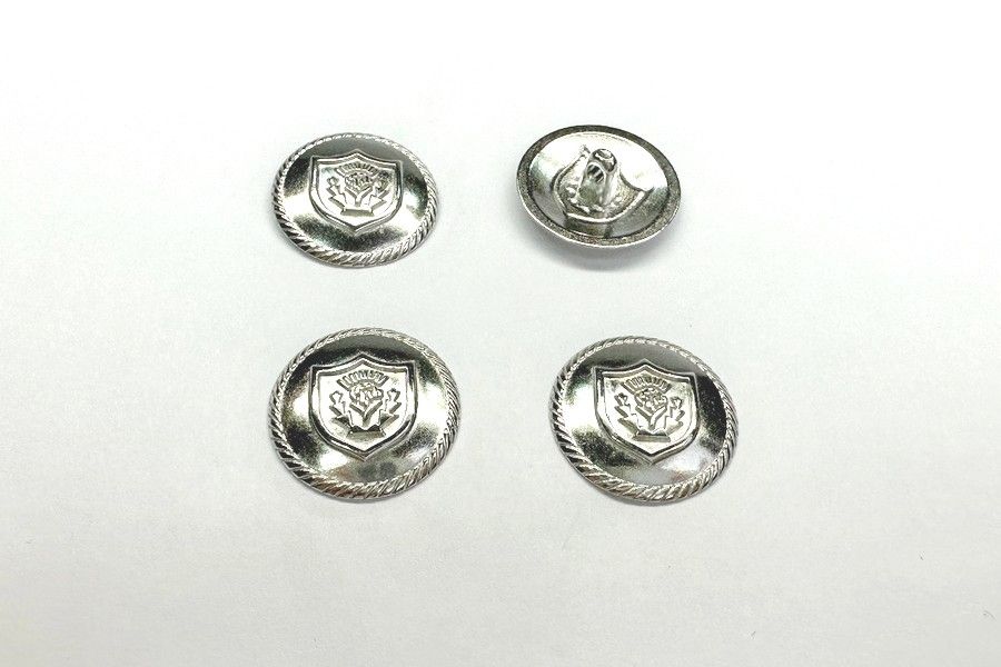 Гудзик металевий 20 мм Mertbutton, нікель, SMB-405-32-nik