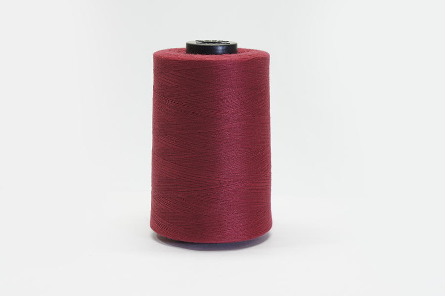 Нитки ПЕ №40/2 5000 м Barva, бордовий натуральний, 6056