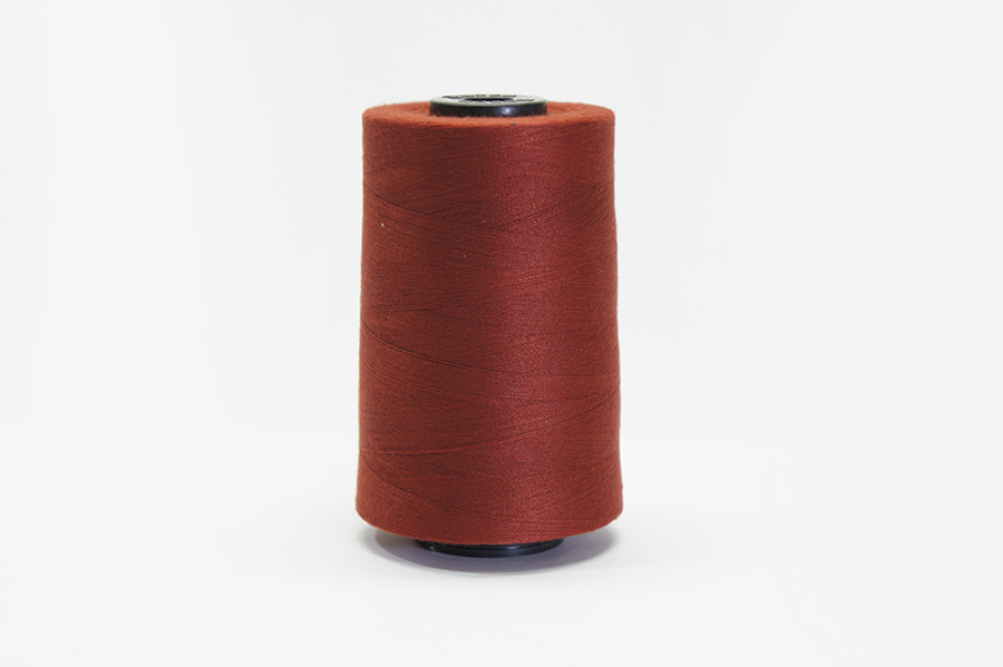 Нитки ПЕ №40/2 5000 м Barva, бордовий натуральний, 6065