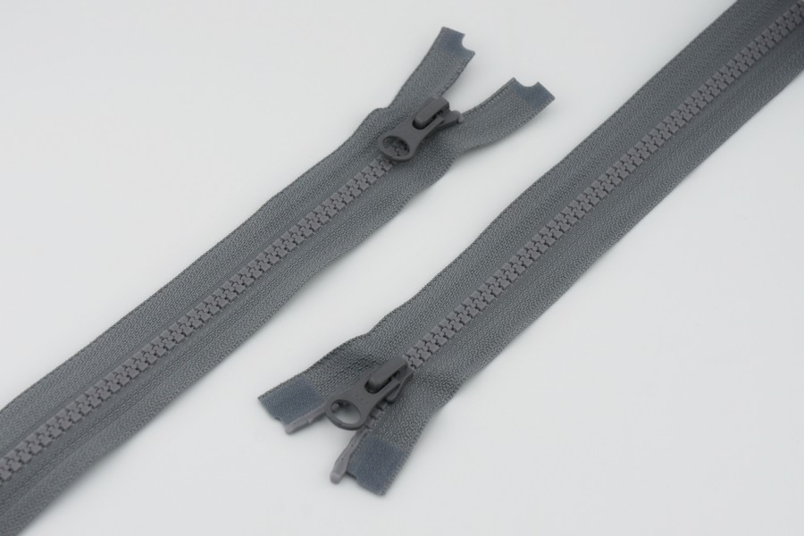 Блискавка YKK, T5 трактор, 2 замки, 75 см, бузковий сірий