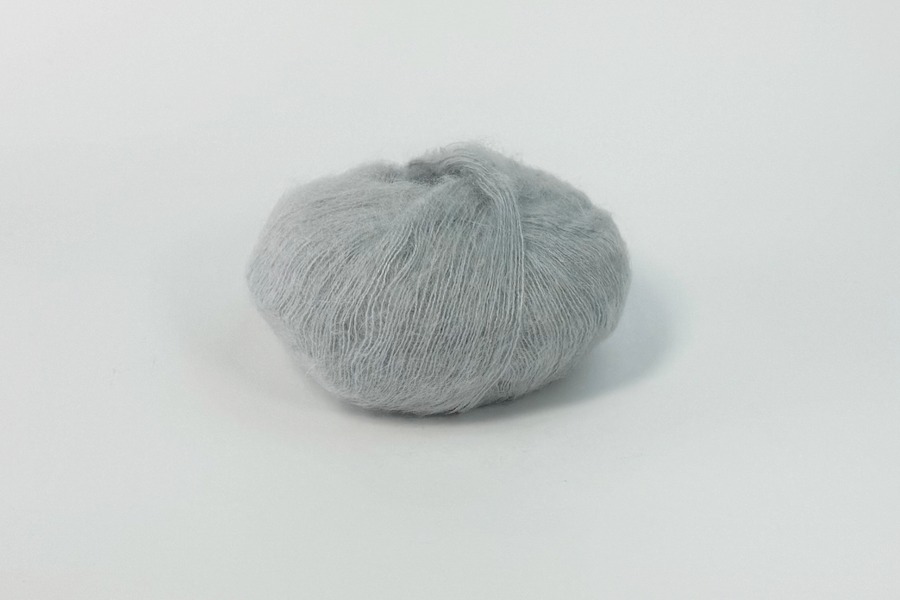 Пряжа Mohair 25гр/200м, блакитний сірий, 51