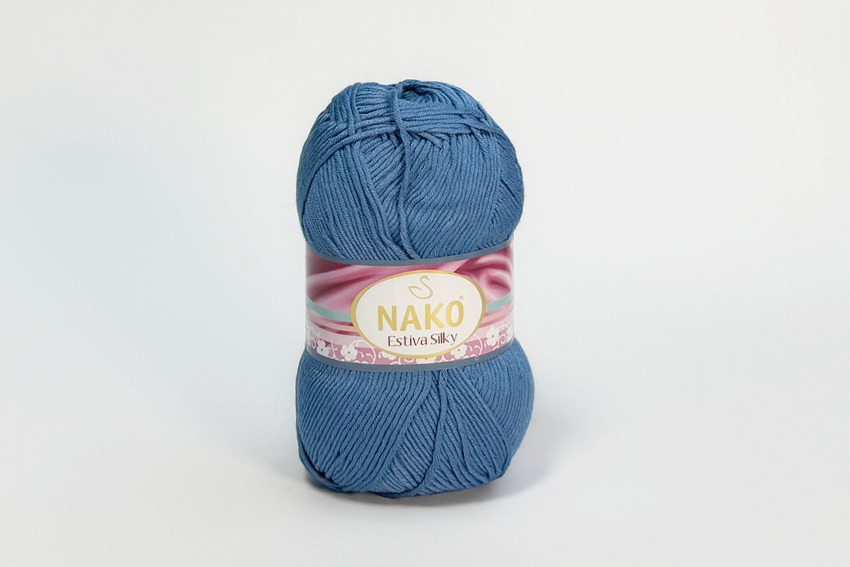 Пряжа Estiva Silky 100гр/224м NAKO, волошковий темний, 12932