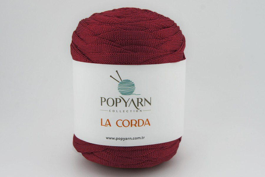 Пряжа La Corda 250гр/100м POPYARN, червоний темний, 1251