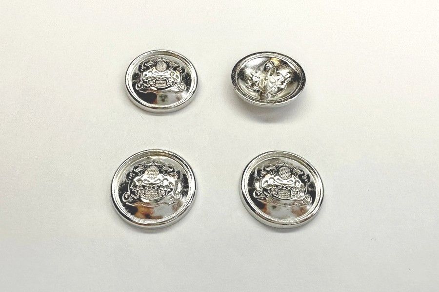Гудзик металевий 25 мм Mertbutton, нікель, SMB-319-40-nik