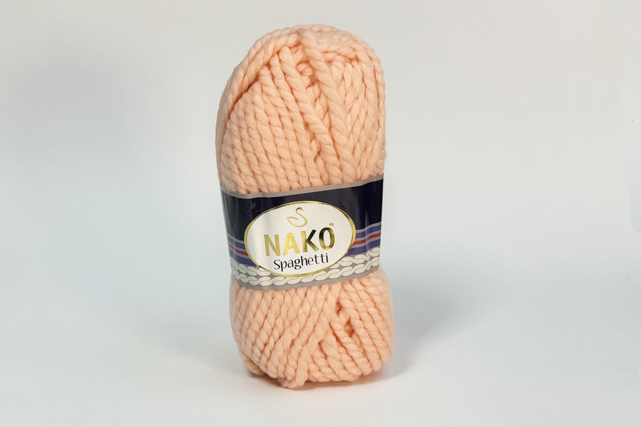 Пряжа Spaghetti 100гр/60м NAKO, персиковий блідий, 11527