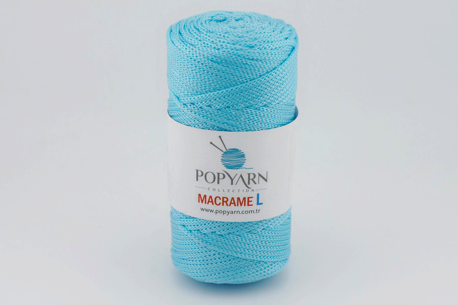 Пряжа Macrame L 100гр/90м POPYARN, бірюзовий світлий, 450