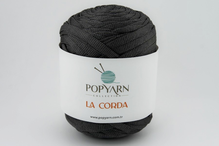 Пряжа La Corda 250гр/100м POPYARN, сірий темний, 1193