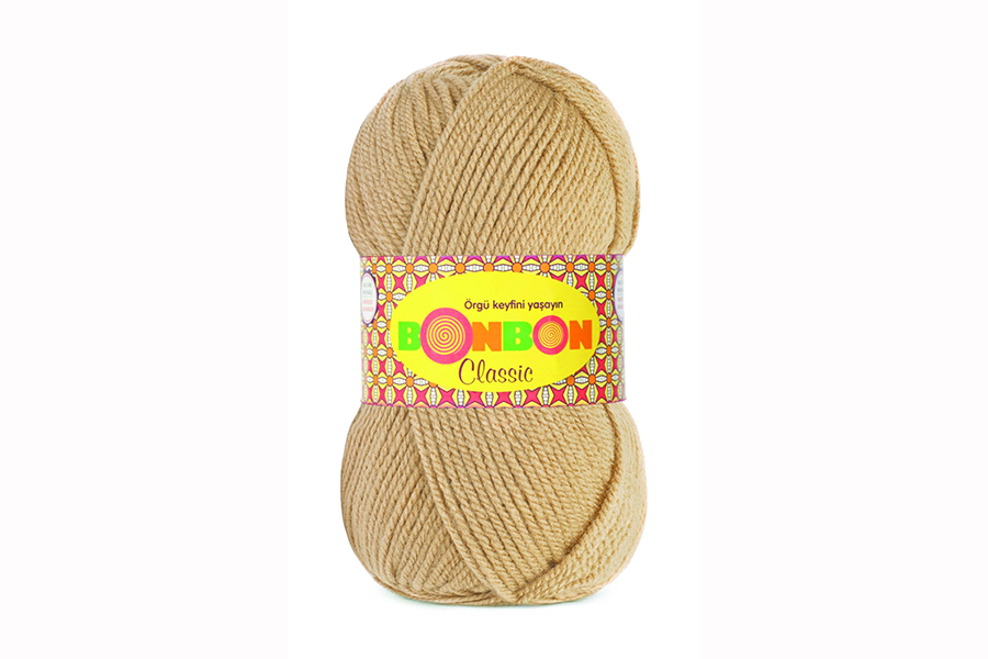 Пряжа Bonbon classic 100гр/200м NAKO, бежевий золотистий, 98531
