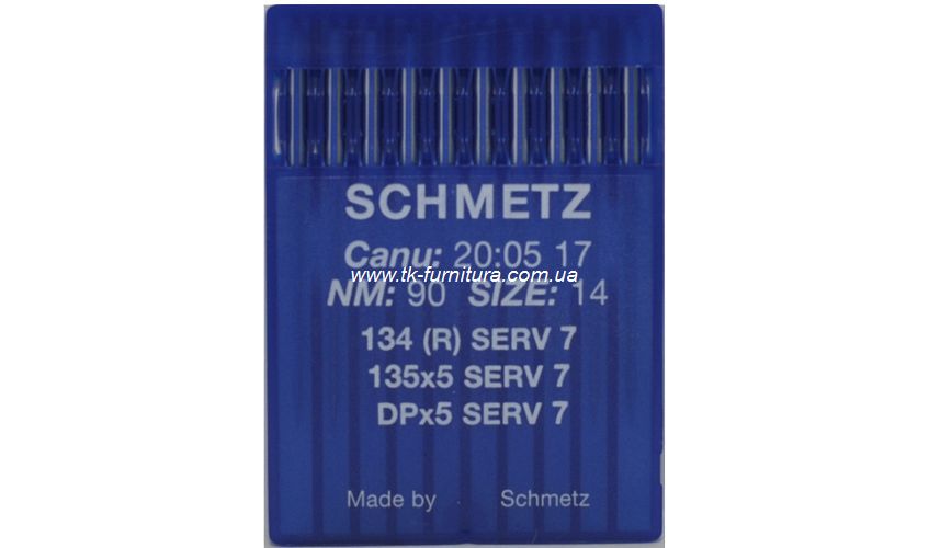 Голки DPx5 №90 (товста, кругле стандартне вістря), SCHMETZ