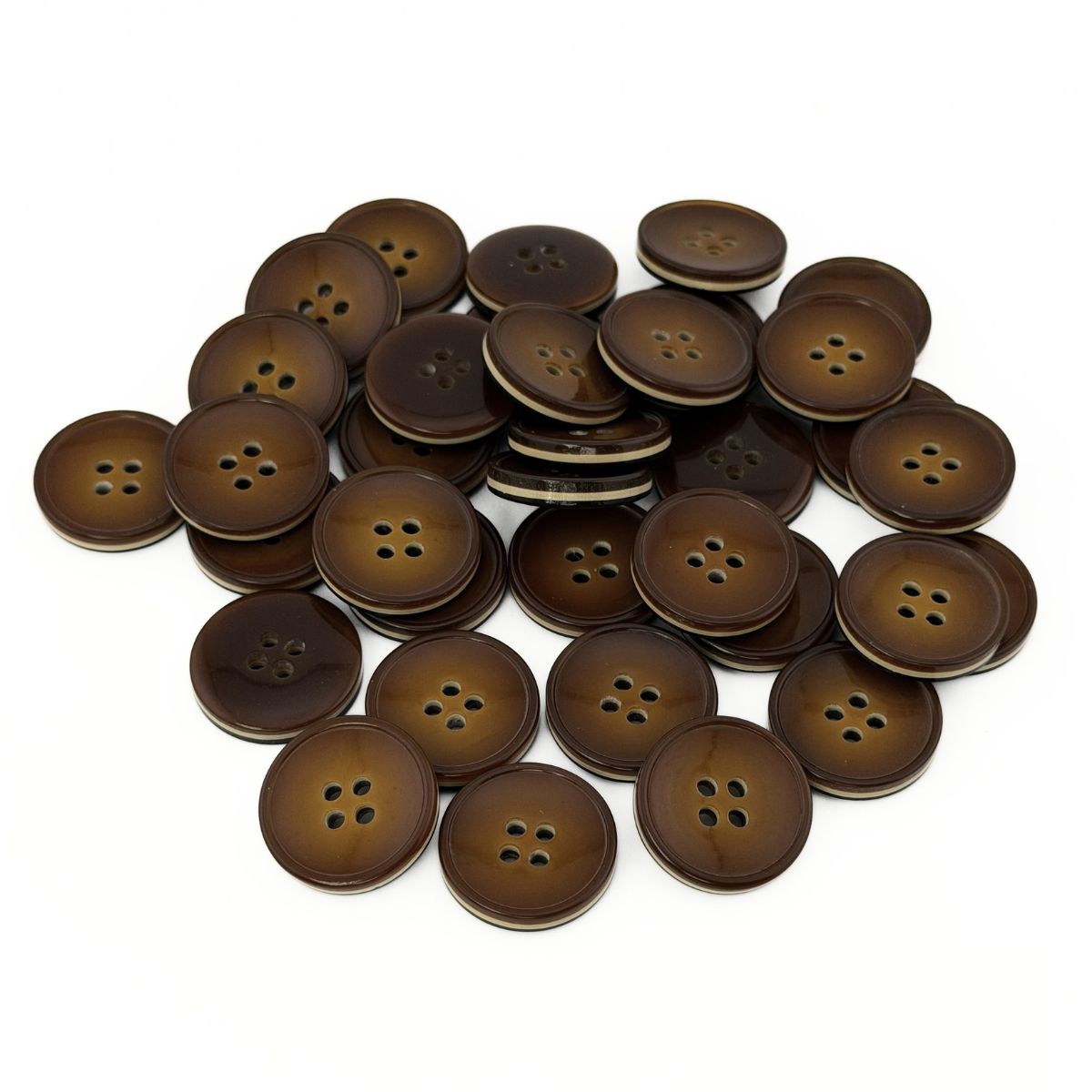Гудзик 20 мм Mertbutton, коричневий темний, 2665-32-5