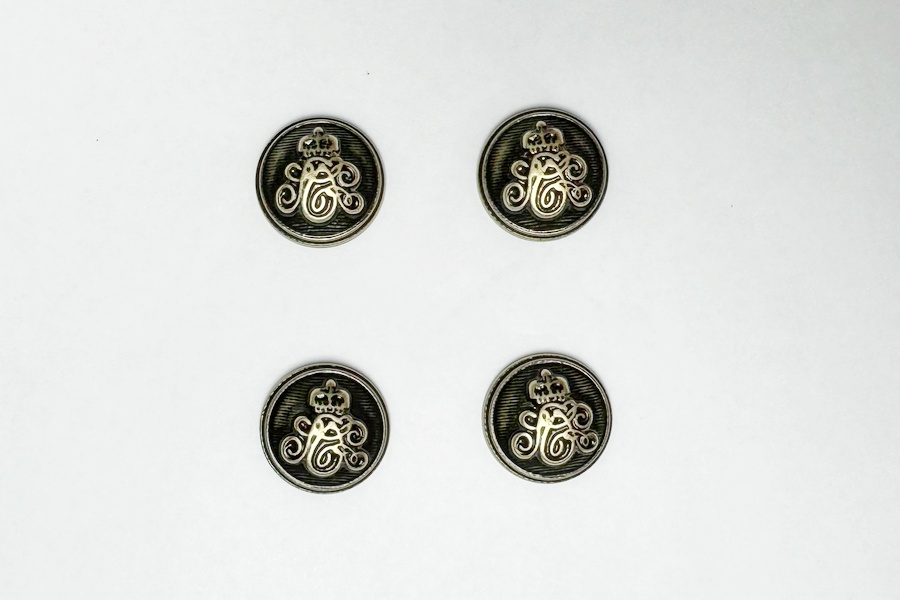 Гудзик 15 мм Mertbutton, стара латунь, 257e-24-bronz