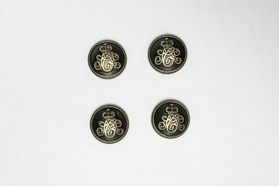 Гудзик 20 мм Mertbutton, стара латунь, 257e-32-bronz