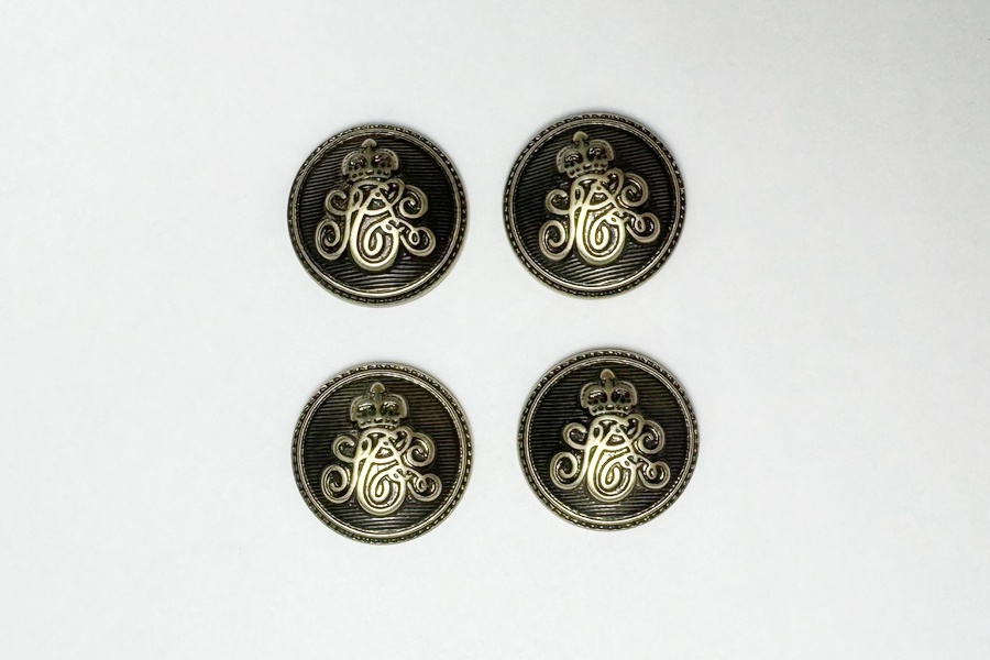 Гудзик 25 мм Mertbutton, стара латунь, 257e-40-bronz