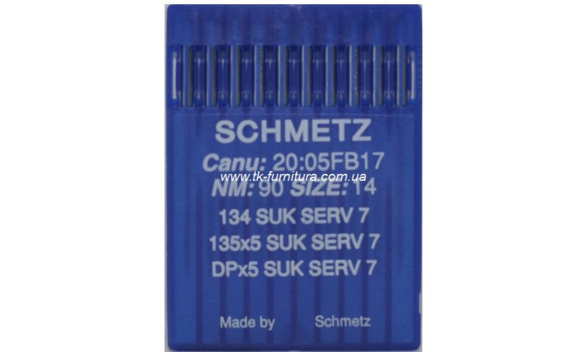 Голки DPx5 №90 (товста, сферичне тупе вістря), SCHMETZ