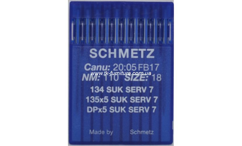 Голки DPx5 №110 (товста, сферичне тупе вістря), SCHMETZ