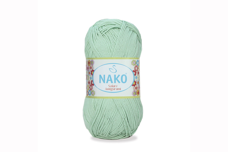 Пряжа Solare amigurumi 100гр/270м NAKO, салатовий блідий, 10331