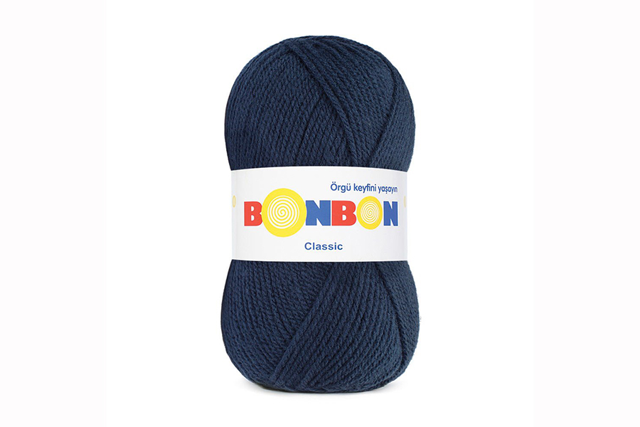 Пряжа Bonbon classic 100гр/200м NAKO, синій темний, 98207