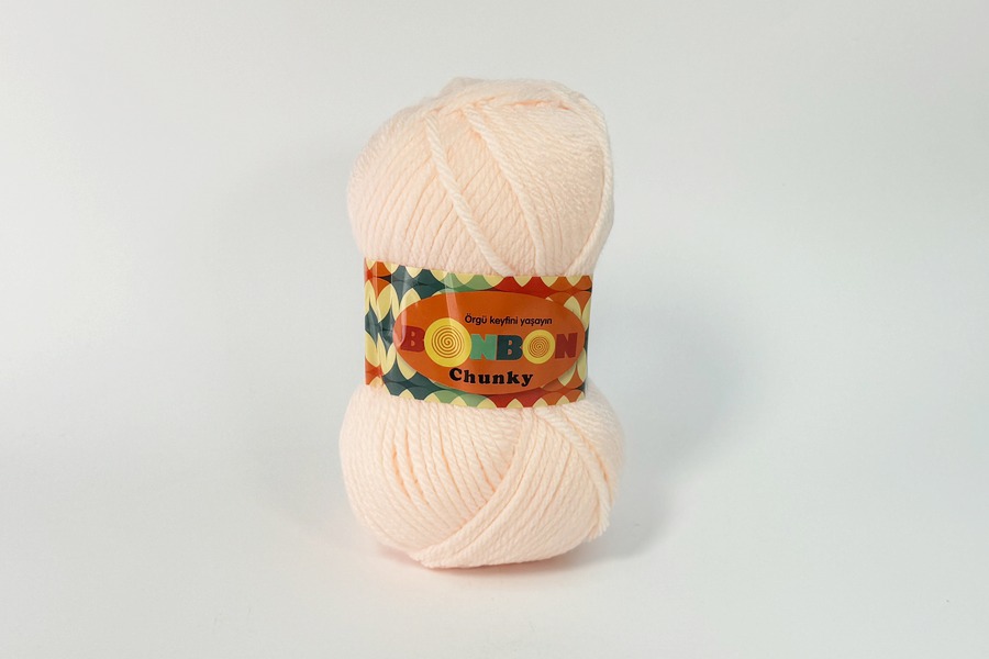 Пряжа Bonbon chunky 100гр/135м NAKO, персиковий блідий, 98335