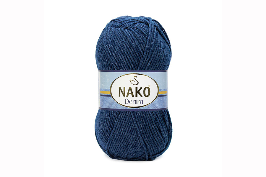 Пряжа 100гр/200м Denim, синій темний, 11589