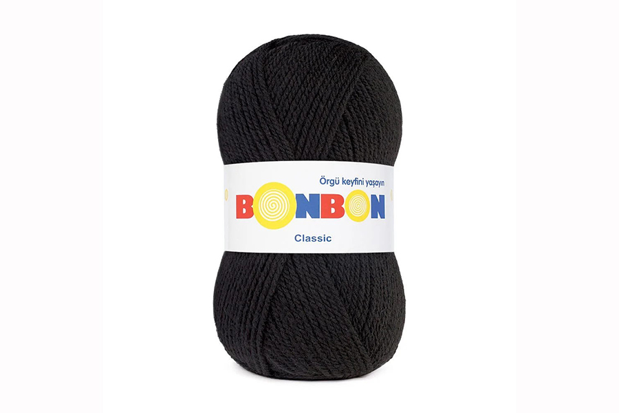 Пряжа Bonbon classic 100гр/200м NAKO, чорний, 98206