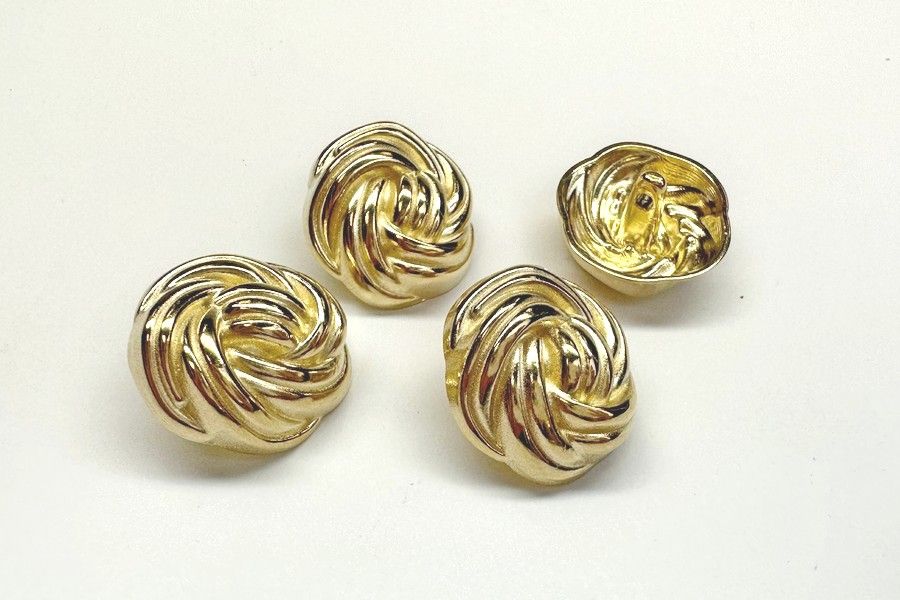 Гудзик металевий 15 мм Mertbutton, золото, SMB-422-23-gold