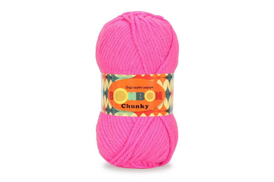 Пряжа Bonbon chunky 100гр/135м NAKO, рожевий яскравий, 98240