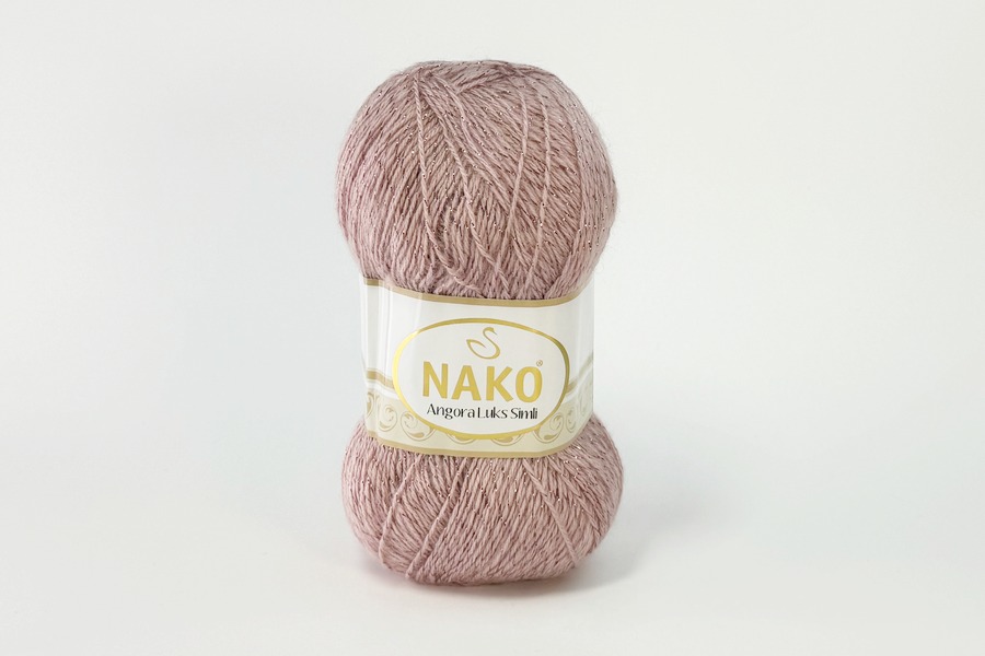 Пряжа 100гр/550м Angora Luks Simli, бузковий рожевий, 10275