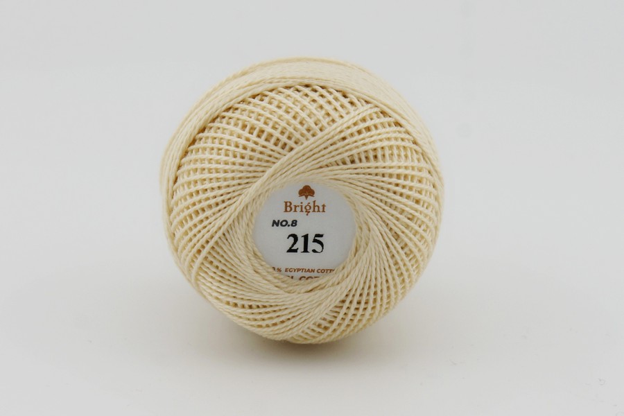 Нитки Ірис 10гр/80м Bright, молочний топлений, 215