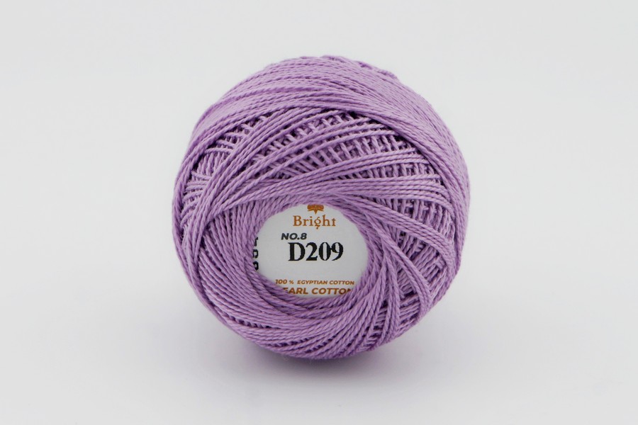Нитки Ірис 10гр/80м Bright, бузковий рожевий світлий, D209