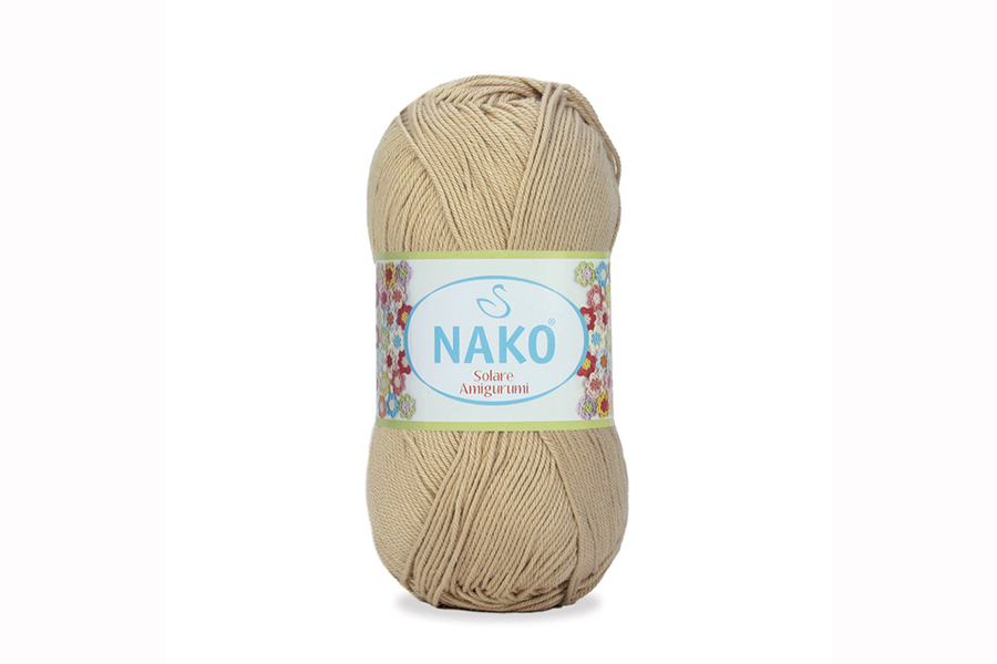 Пряжа Solare amigurumi 100гр/270м NAKO, бежевий золотистий, 6944