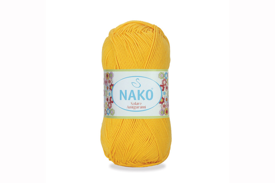 Пряжа Solare amigurumi 100гр/270м NAKO, жовтий канарейковий, 6949