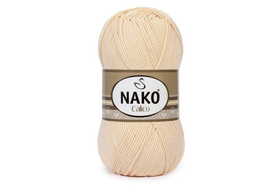 Пряжа Calico 100гр/245м NAKO, персиковий блідий, 481