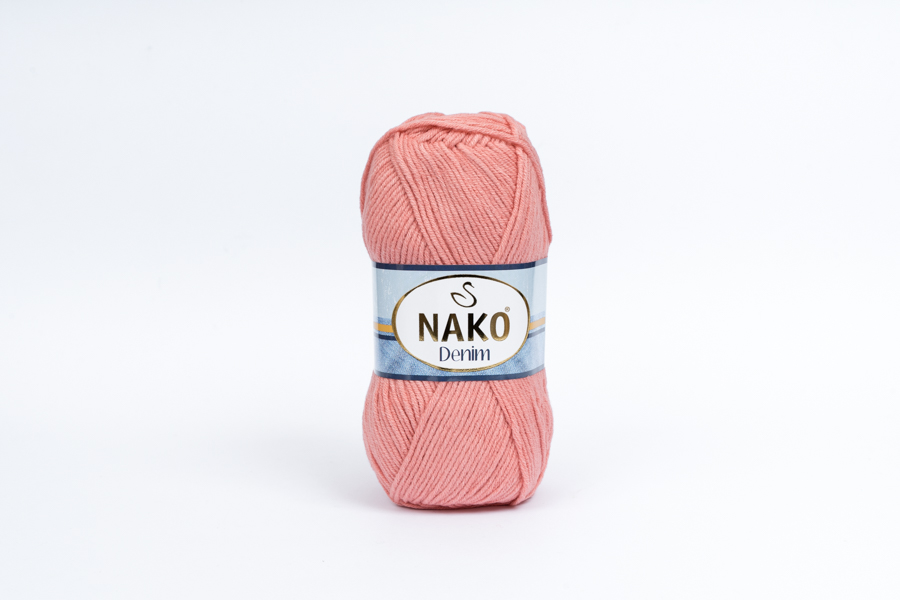 Пряжа 100гр/200м Denim, рожевий кораловий, 11452