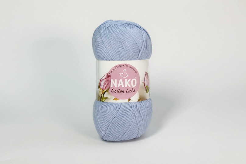 Пряжа Cotton Lux 100гр/330м NAKO, блакитний світлий, 97565