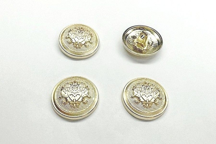 Гудзик металевий 23 мм Mertbutton, золото, SMB-7165-36-gold