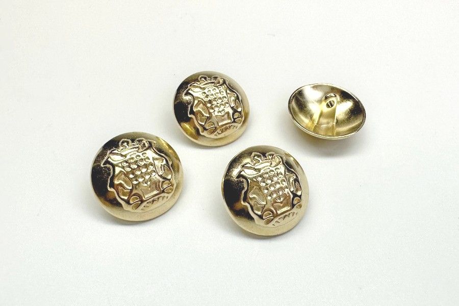 Гудзик металевий 15 мм Mertbutton, золото, SMB-435-23-gold