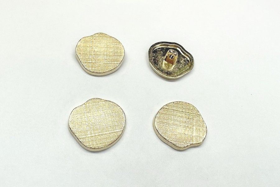 Гудзик металевий 25 мм Mertbutton, золото, SMB-211-40-gold
