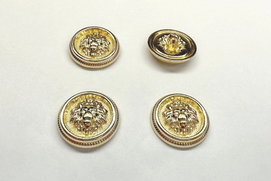 Гудзик металевий 15 мм Mertbutton, золото, SMB-318-24-gold