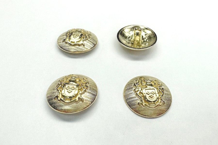 Гудзик металевий 20 мм Mertbutton, золото, SMB-372-32-gold
