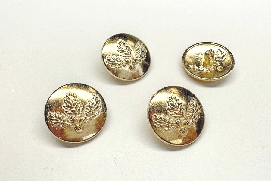 Гудзик металевий 20 мм Mertbutton, золото, SMB-286-32-gold