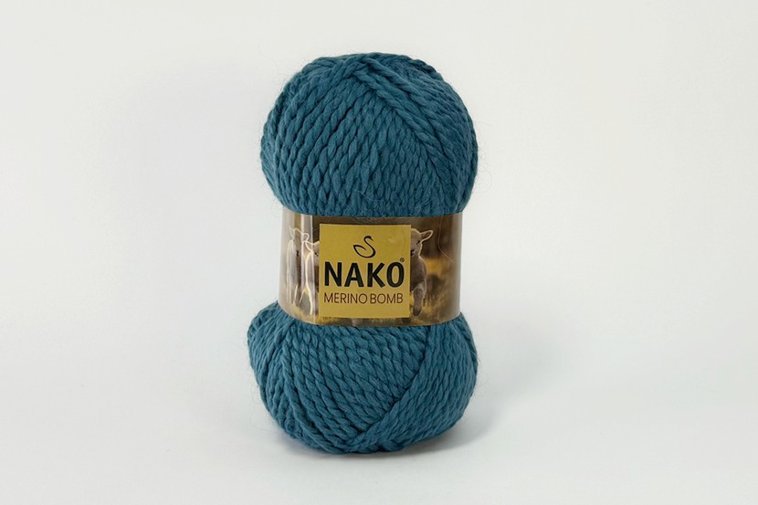 Пряжа Merino Bomb 100гр/120м NAKO, бірюзовий блакитний, 10827
