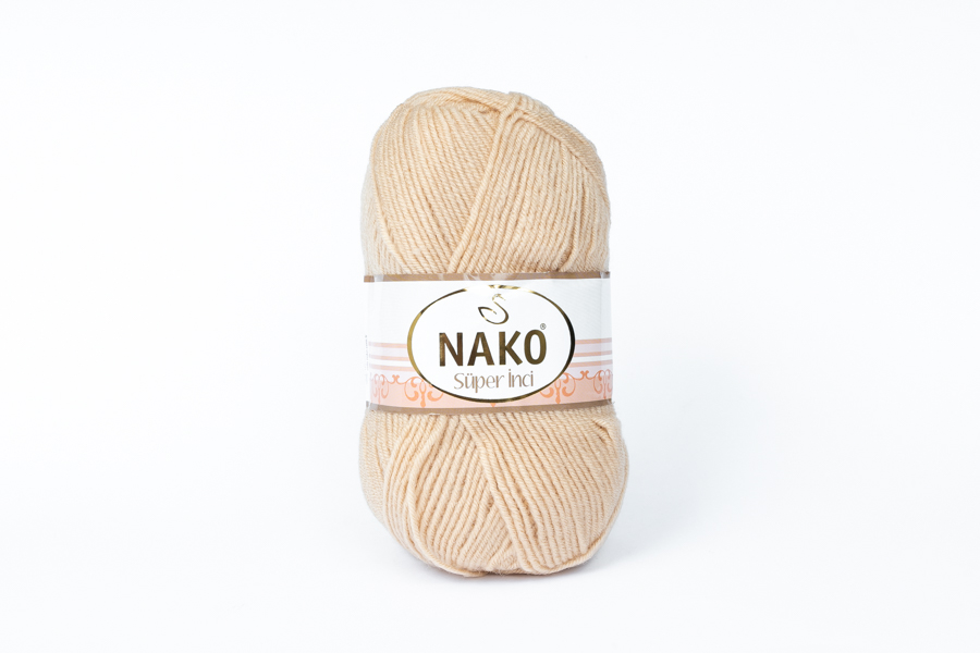 Пряжа Super inci 100гр/260м NAKO, бежевий золотистий, 219