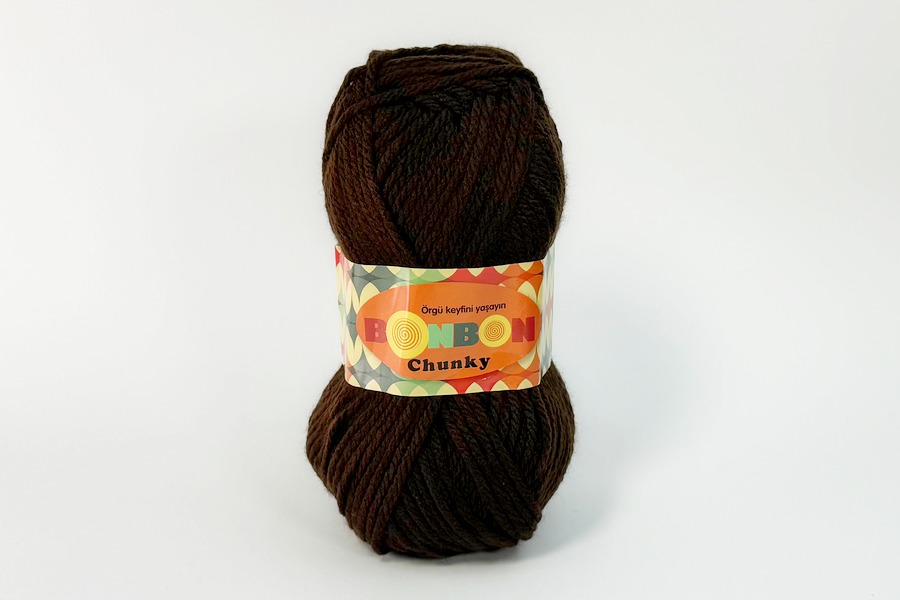 Пряжа Bonbon chunky 100гр/135м NAKO, коричневий темний, 98219