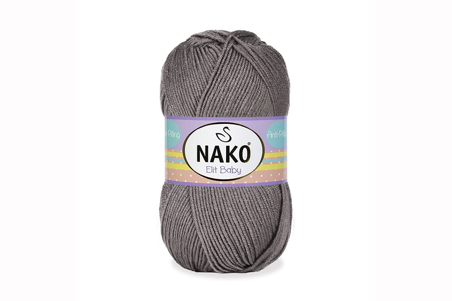 Пряжа Elit Baby 100гр/250м NAKO, сірий темний, 10994