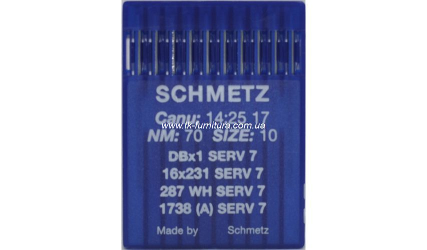 Голки DBx1 №70 (тонка, кругле стандартне вістря), SCHMETZ