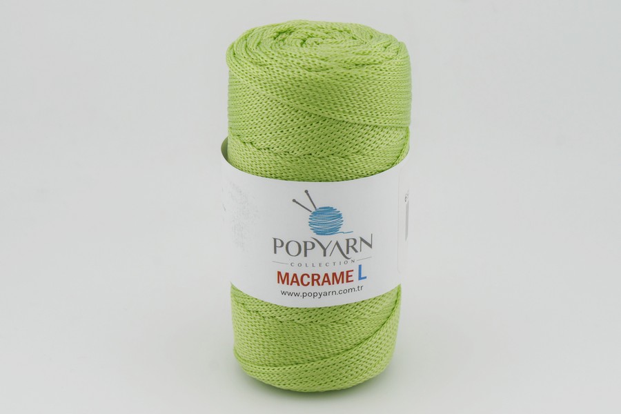 Пряжа Macrame L 100гр/90м POPYARN, салатовий яскравий, 459